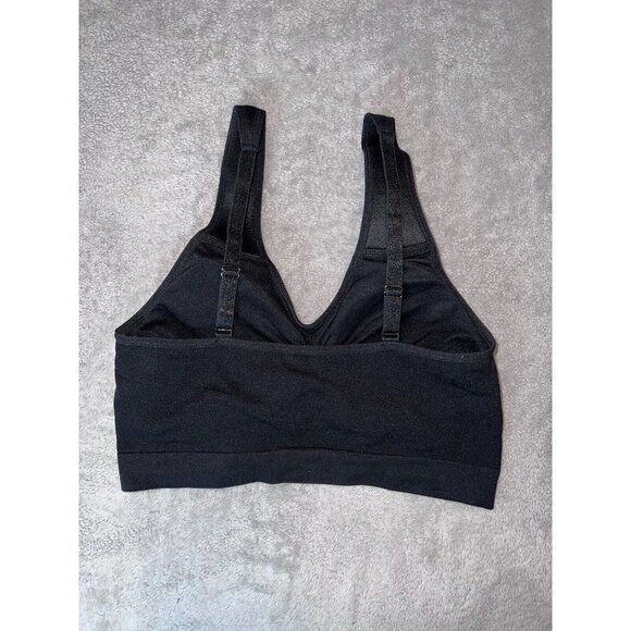 RHONDA SHEAR Black Seamless Trim Ahh Bra Sz L Style 9198 - Picture 4 of 6